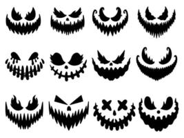 Scary face isolated on white background Royalty Free Vector