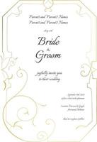 invitación de boda guardar la fecha diseño de tarjeta filigrana vector
