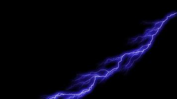 rayos realistas aislados en fondo negro con destellos azules brillantes, relámpagos, tormenta eléctrica en la noche, tormenta eléctrica en la noche video