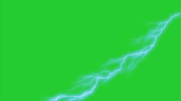 Gewitterbeleuchtung Greenscreen-Videoeffekte. Blitzschlaganimation 4k mit Greenscreen, Blitzbewegungsgrafik mit Greenscreen video