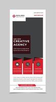 Professional creative agency corporate rollup banner template vector