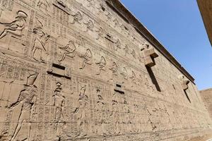 Scene from Edfu Temple in Edfu, Egypt photo