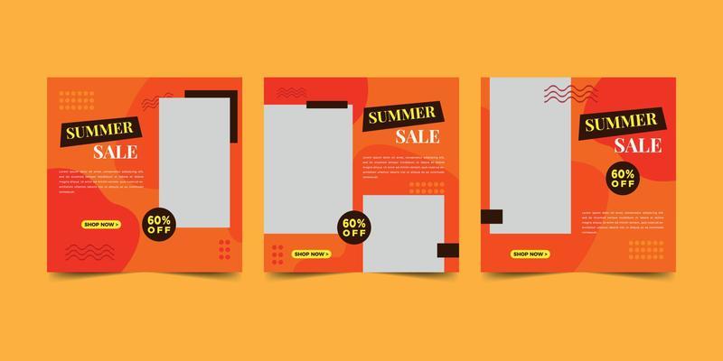 Summer sale social media post template.