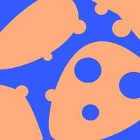 Abstract background of arbitrary shapes in orange and blue vector