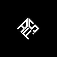 RFS letter logo design on black background. RFS creative initials letter logo concept. RFS letter design. vector