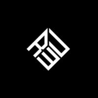 RWU letter logo design on black background. RWU creative initials letter logo concept. RWU letter design. vector