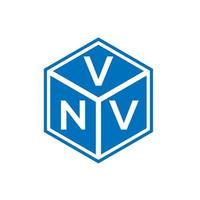 diseño de logotipo de letra vnv sobre fondo negro. concepto de logotipo de letra de iniciales creativas vnv. diseño de letras vnv. vector