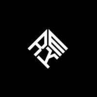 RKM letter logo design on black background. RKM creative initials letter logo concept. RKM letter design. vector