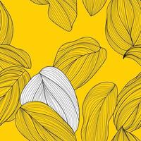 Two-color vector floral pattern. Design for wallpaper, wrapping paper, background, fabric.