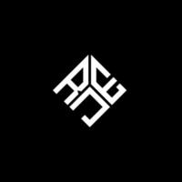 RJE letter logo design on black background. RJE creative initials letter logo concept. RJE letter design. vector
