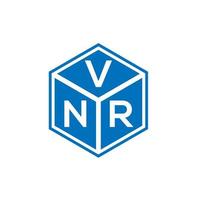VNR letter logo design on black background. VNR creative initials letter logo concept. VNR letter design. vector