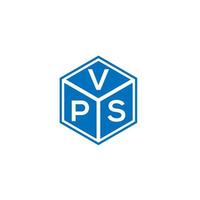 diseño de logotipo de letra vps sobre fondo negro. concepto de logotipo de letra de iniciales creativas vps. diseño de carta vps. vector