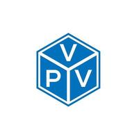 diseño de logotipo de letra vpv sobre fondo negro. concepto de logotipo de letra de iniciales creativas vpv. diseño de carta vpv. vector