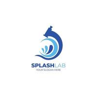 logotipo de laboratorio de salpicaduras vector