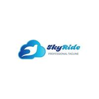 Sky ride logo vector