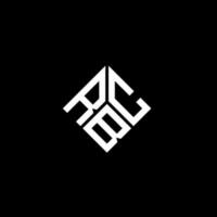 diseño de logotipo de letra rbc sobre fondo negro. concepto de logotipo de letra de iniciales creativas rbc. diseño de letras rbc. vector