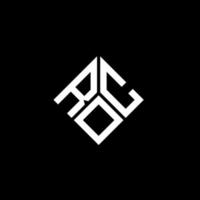 ROC letter logo design on black background. ROC creative initials letter logo concept. ROC letter design. vector