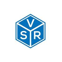 diseño de logotipo de letra vsr sobre fondo negro. Concepto de logotipo de letra de iniciales creativas vsr. diseño de letras vsr. vector