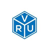 diseño de logotipo de letra vru sobre fondo negro. concepto de logotipo de letra de iniciales creativas vru. diseño de letras vru. vector