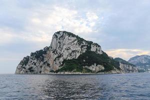 Cliff in Capri Island in Naples, Italy photo