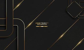 luxury black gold geometric background vector