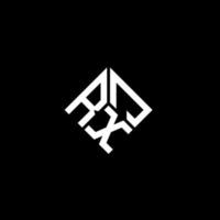 RXJ letter logo design on black background. RXJ creative initials letter logo concept. RXJ letter design. vector