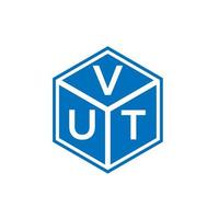 diseño de logotipo de letra vut sobre fondo negro. vut concepto creativo del logotipo de la letra inicial. diseño de letra vut. vector