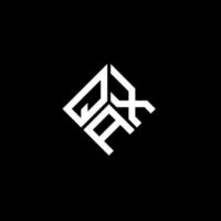 QAX letter logo design on black background. QAX creative initials letter logo concept. QAX letter design. vector