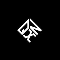 QXN letter logo design on black background. QXN creative initials letter logo concept. QXN letter design. vector