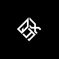diseño de logotipo de letra qyx sobre fondo negro. qyx concepto de logotipo de letra de iniciales creativas. diseño de letras qyx. vector