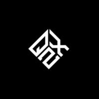 diseño de logotipo de letra qzx sobre fondo negro. concepto de logotipo de letra inicial creativa qzx. diseño de letras qzx. vector