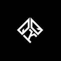 QKQ letter logo design on black background. QKQ creative initials letter logo concept. QKQ letter design. vector
