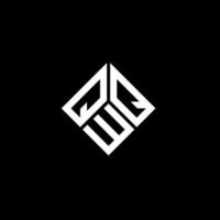 QWQ letter logo design on black background. QWQ creative initials letter logo concept. QWQ letter design. vector