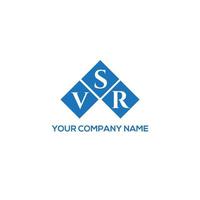 diseño de logotipo de letra vsr sobre fondo blanco. Concepto de logotipo de letra de iniciales creativas vsr. diseño de letras vsr. vector