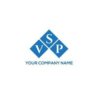 diseño de logotipo de letra vsp sobre fondo blanco. concepto de logotipo de letra de iniciales creativas vsp. diseño de carta vsp. vector