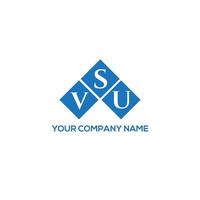 diseño de logotipo de letra vsu sobre fondo blanco. vsu concepto de logotipo de letra de iniciales creativas. diseño de letras vsu. vector