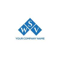 diseño de logotipo de letra wsv sobre fondo blanco. concepto de logotipo de letra de iniciales creativas de wsv. diseño de letra wsv. vector