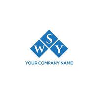 WSY letter logo design on white background. WSY creative initials letter logo concept. WSY letter design. vector