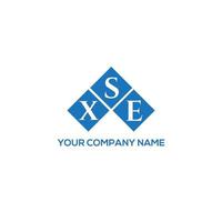 XSE letter logo design on white background. XSE creative initials letter logo concept. XSE letter design. vector