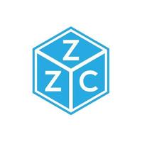 diseño de logotipo de letra zzc sobre fondo negro. Concepto de logotipo de letra de iniciales creativas zzc. diseño de letras zzc. vector