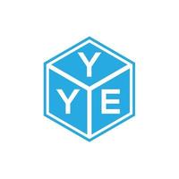 YYE letter logo design on black background. YYE creative initials letter logo concept. YYE letter design. vector