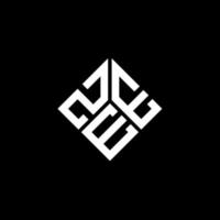 ZEE letter logo design on black background. ZEE creative initials letter logo concept. ZEE letter design. vector