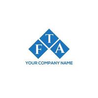 FTA letter logo design on white background. FTA creative initials letter logo concept. FTA letter design. vector