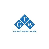 GTW letter logo design on white background. GTW creative initials letter logo concept. GTW letter design. vector