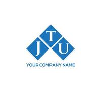 diseño de logotipo de letra jtu sobre fondo blanco. concepto de logotipo de letra de iniciales creativas jtu. diseño de letras jtu. vector