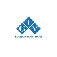 GTV letter logo design on white background. GTV creative initials letter logo concept. GTV letter design. vector