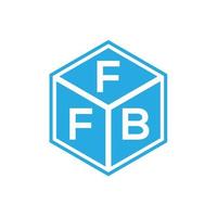 diseño de logotipo de letra ffb sobre fondo negro. Concepto de logotipo de letra de iniciales creativas ffb. diseño de letras ffb. vector