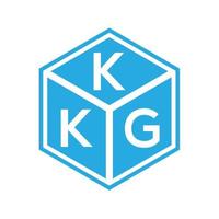 diseño del logotipo de la letra kkg sobre fondo negro. concepto de logotipo de letra de iniciales creativas kkg. diseño de letras kkg. vector