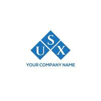 diseño de logotipo de letra usx sobre fondo blanco. concepto de logotipo de letra de iniciales creativas usx. diseño de letras usx. vector