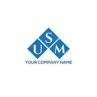 diseño de logotipo de letra usm sobre fondo blanco. concepto de logotipo de letra de iniciales creativas usm. diseño de letra usm. vector